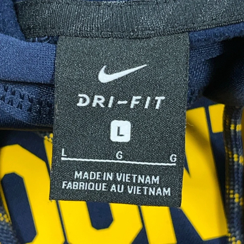 West Virginia Mountaineers Hoodie Men Large Blue Nike Dri Fit WVU Sweatshirt A99 - Picture 3 of 11